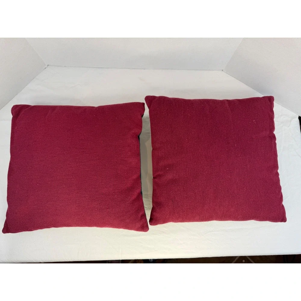 Vintage Angel Tapestry Throw Pillows‎ Set of 2 Christmas Decor Burgundy Navy